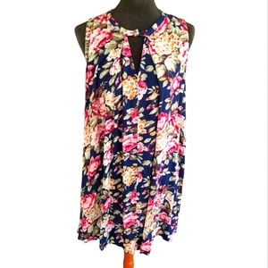 Umgee floral swing babydoll Spring Summer Beach dress, sz LG